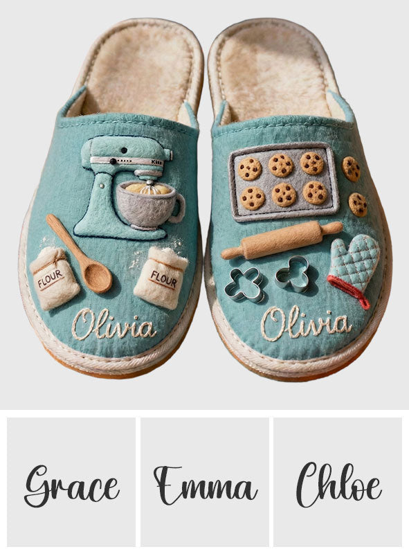 Love Baking - Personalized Baking Slippers