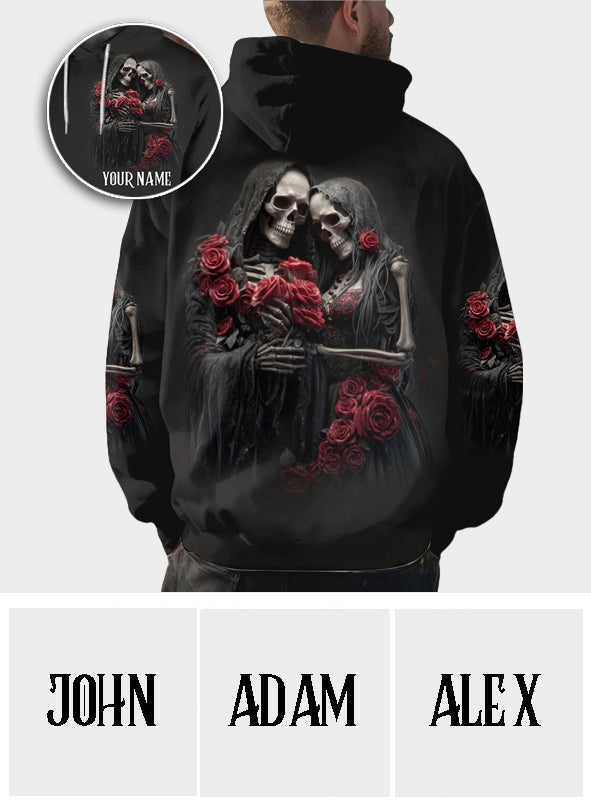 Bis dass der Tod uns scheidet – Personalisiertes Totenkopf-Shirt