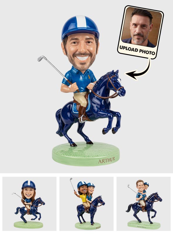 Reiten, Golf spielen – personalisierte, individuell geformte Acrylplakette für Golfbegeisterte