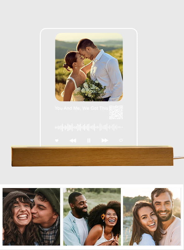 Gestalte dein eigenes Liebeslied – Personalisierte LED-Nachtleuchte für Paare