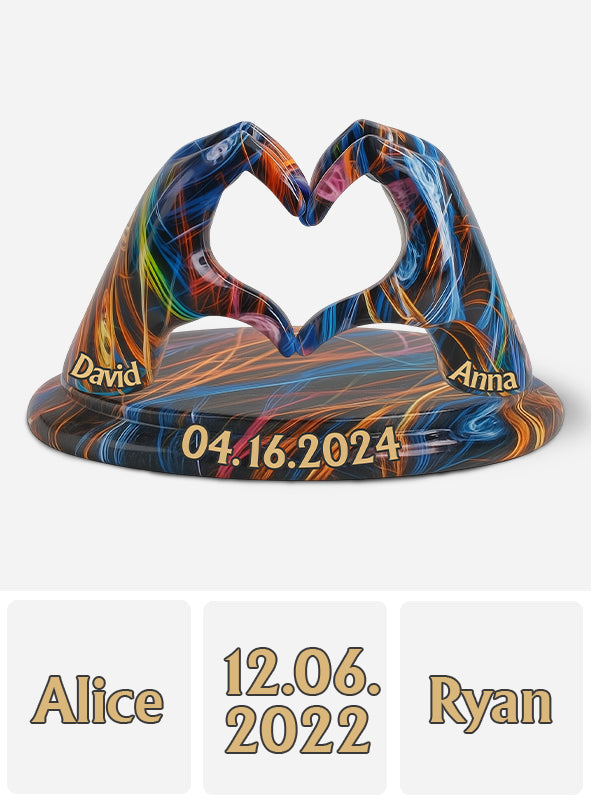 Anniversary Couple Love - Personalized Couple Custom Shaped Acrylic Plaque