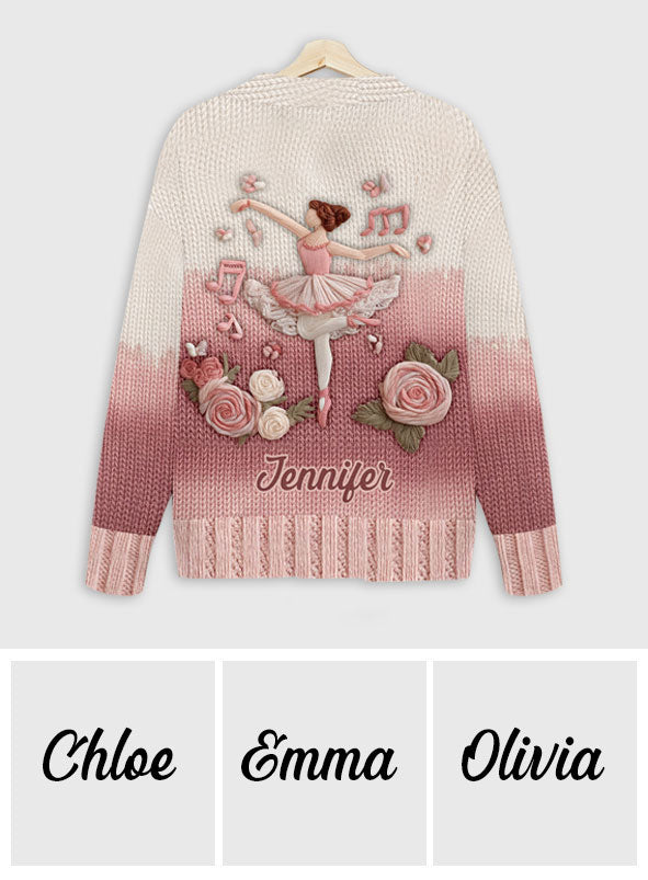 Ballett ist meine Liebe – Personalisierter Ballett-Cardigan