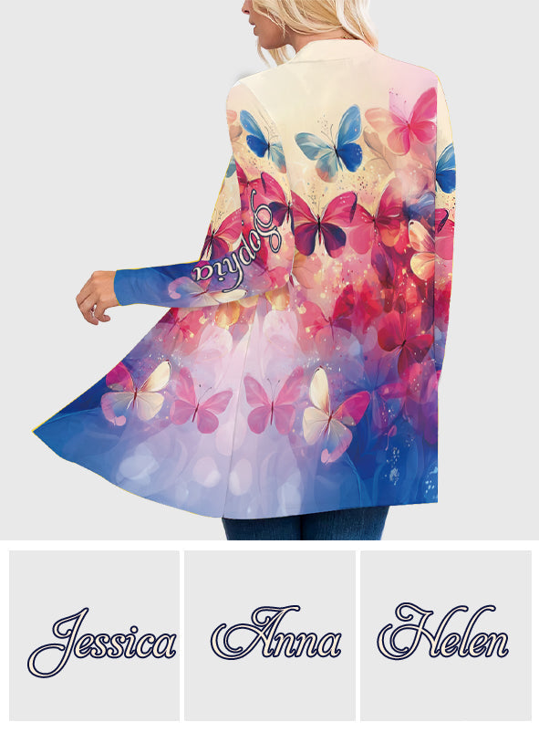 Coloful Butterflies - Personalized Butterfly Cardigan