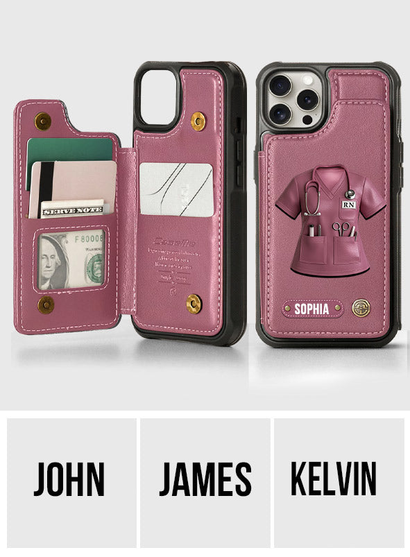 Proud Nurse - Personalized Nurse Wallet Phone Case