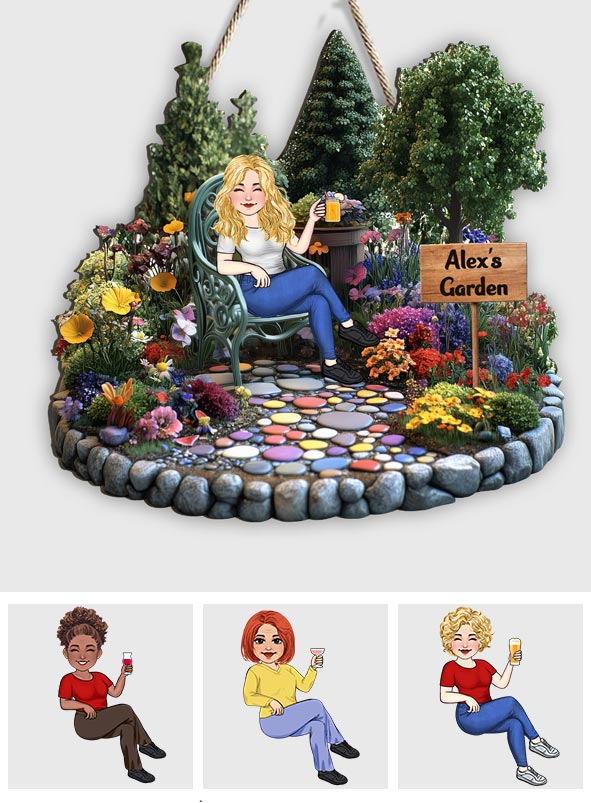 Love Garden – Personalisiertes Gartenschild aus Holz in individueller Form