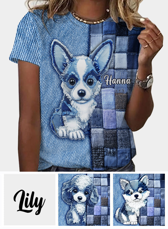 Liebe zum Pembroke Welsh Corgi - Personalisiertes T-Shirt mit Hundemotiv