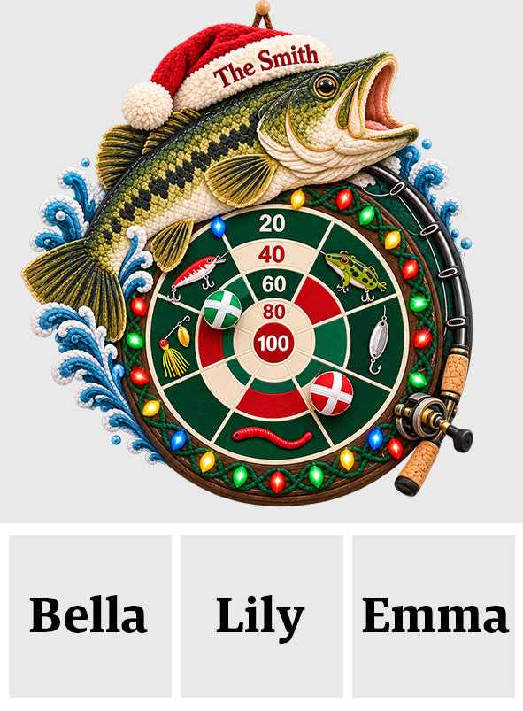 Fishing’s Merry Game Night - Personalized Fishing Sticky Ball Dart Board Set