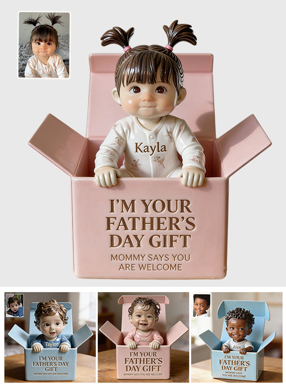 Father's Day Gift - Personalized Newborn Custom Shaped Acrylic Plaque