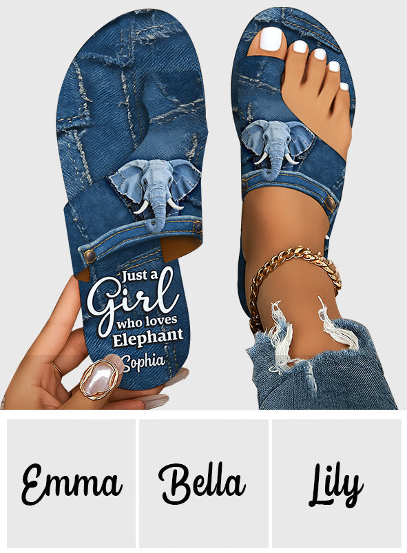 Love Elephant - Personalized Elephant Open Toe Sandals