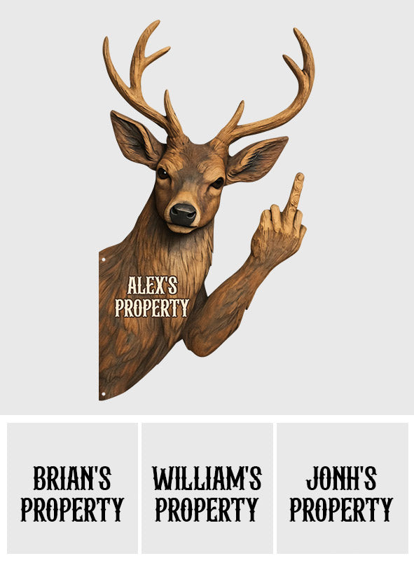 Betreten verboten – personalisiertes Jagdschild aus Metall