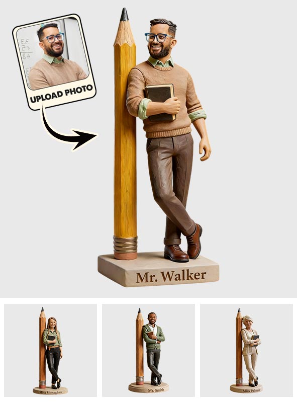 Individuell gestaltbare Acrylplakette für Lehrer nach Foto – personalisierte, individuell geformte Tafel