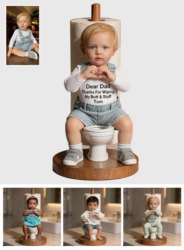 Danke Papa Mama - Personalisierter Kinder-Papierhandtuchständer