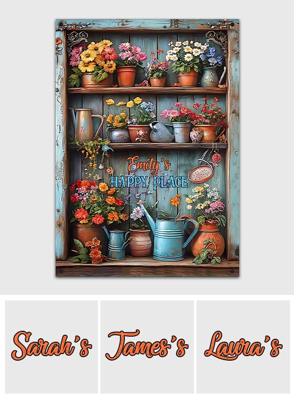 Gärtnern ist meine Therapie – personalisiertes rechteckiges Metallschild zum Thema Gärtnern