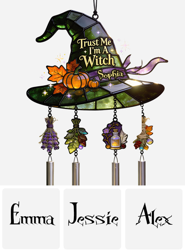 Trust Me I'm A Witch - Personalized Witch Wind Chime With Charm