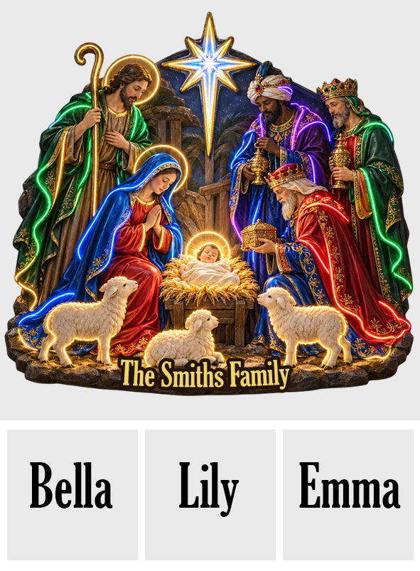 Nativity Christmas - Personalized Christian Neon LED Light Sign