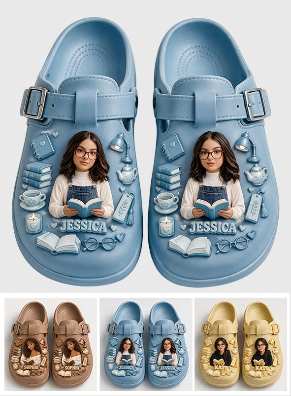 Just A Girl Who Loves Books - Personalized Book Clogs With Arch Support