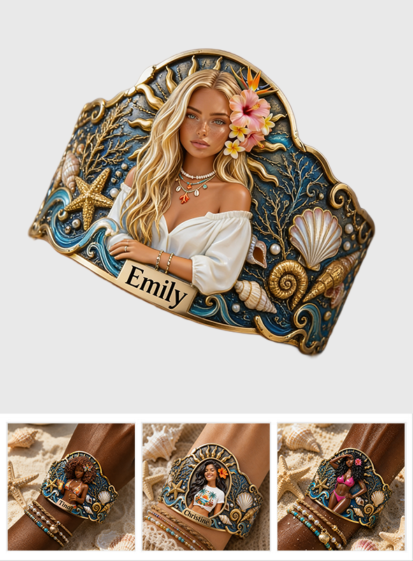 Jedes Foto Sommergeschenk - Personalisierbares Armband in Form eines Meerliebhabers