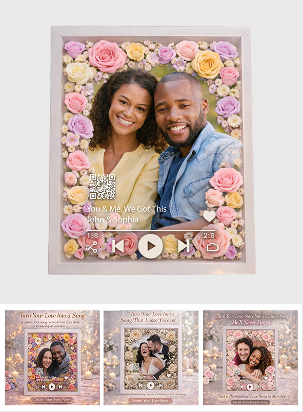 Custom Your Own Song, Best Gift for Him/ Her - Personalized Couple Custom Shaped Acrylic Plaque