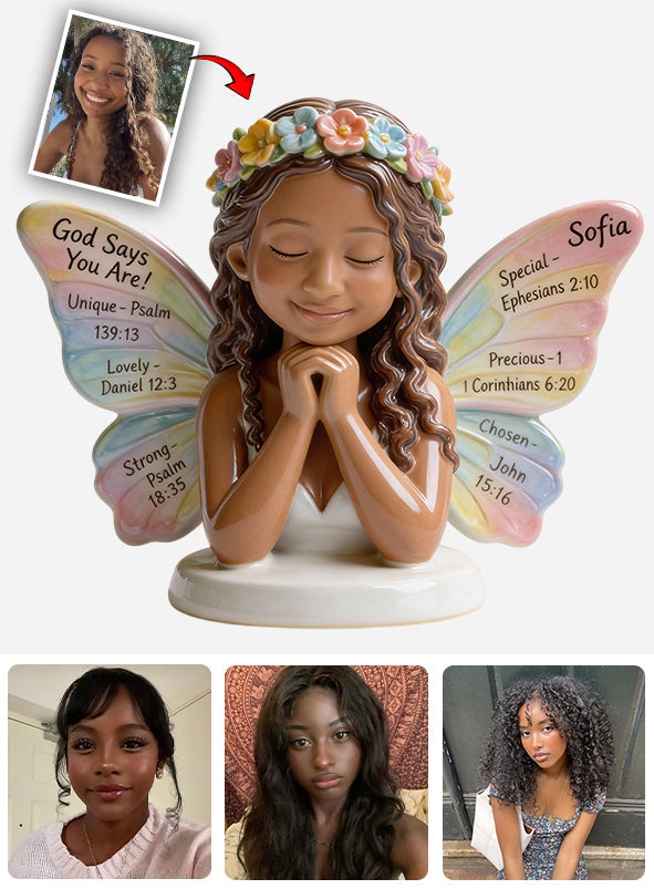 God Says You Are - Personalized African American Custom Shaped Acrylic Plaque