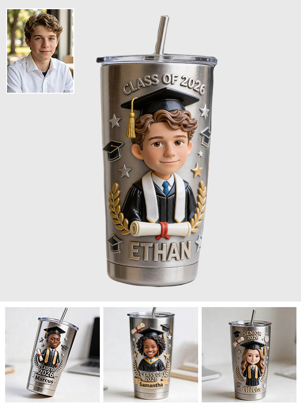 Stolze Abschlussfeier - Personalisierter Abschlussbecher