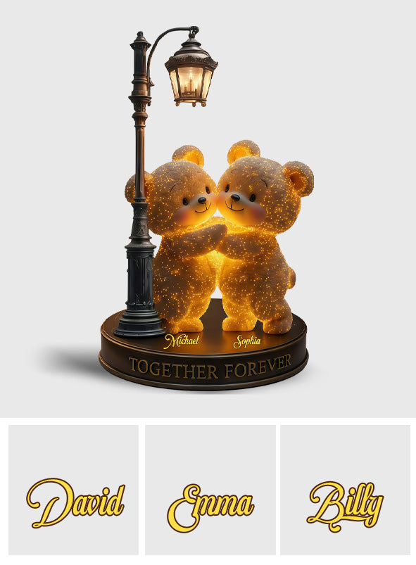 Für immer zusammen – personalisierte Acrylplakette in individueller Pärchenform