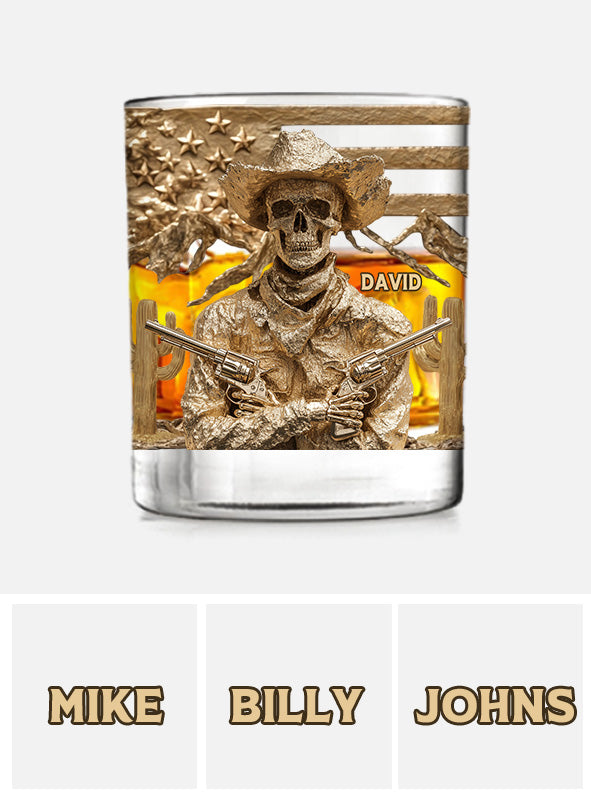 Western-Cowboy – Personalisiertes Western-Outfit-Whiskyglas