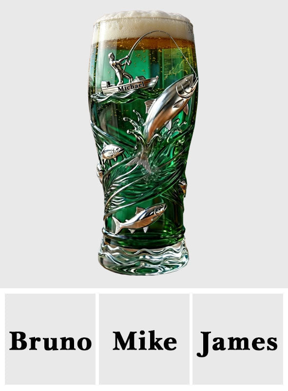 Gone Fishing - Personalized Fishing Beer Pint
