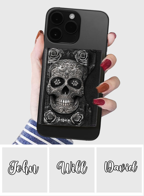 Skull And Roses – Personalisierte Skull Magsafe Geldbörse