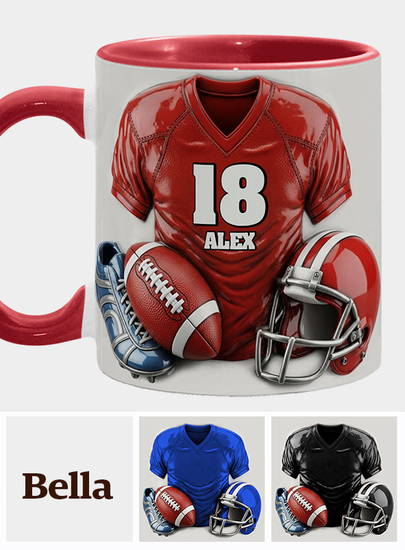 Football Is More Than A Game - Personalized Football Accent Mug