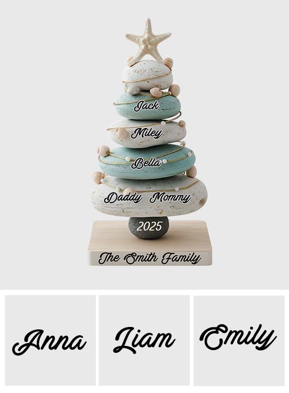 Our Family, Merry Christmas 2025 - Personalized Family Custom Shaped Acrylic Plaque