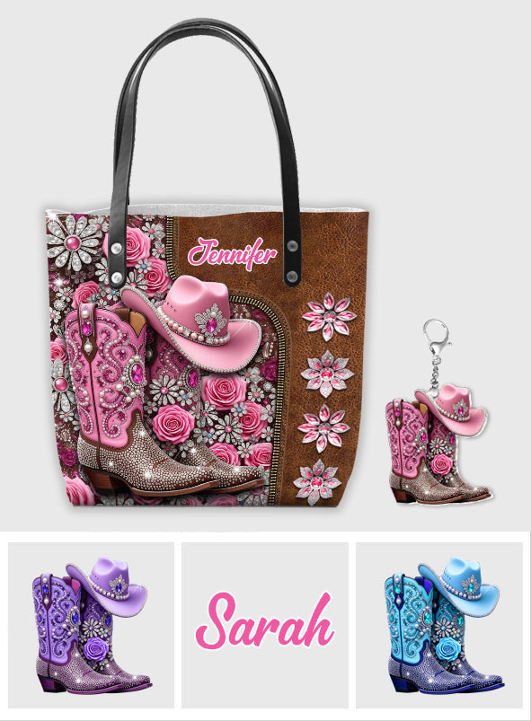 Wunderschöne Cowgirl-Stiefel – personalisierte Cowgirl-Tragetasche