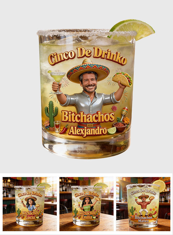 Cinco De Drinko - Personalisierbares Cinco de Mayo Whiskeyglas