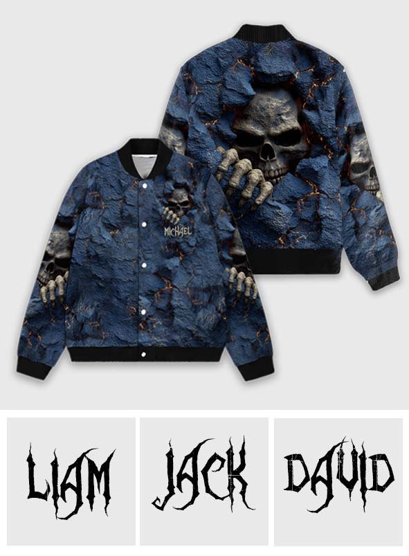 Cool Skull - Personalized Skull Varsity Jacket
