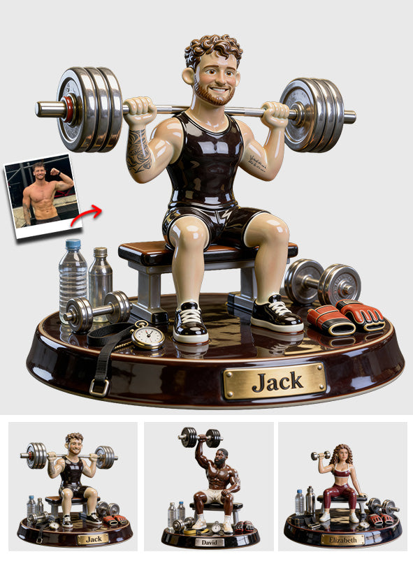 Ohne Fleiß kein Preis – Personalisierte Fitness-Acrylplakette in individueller Form