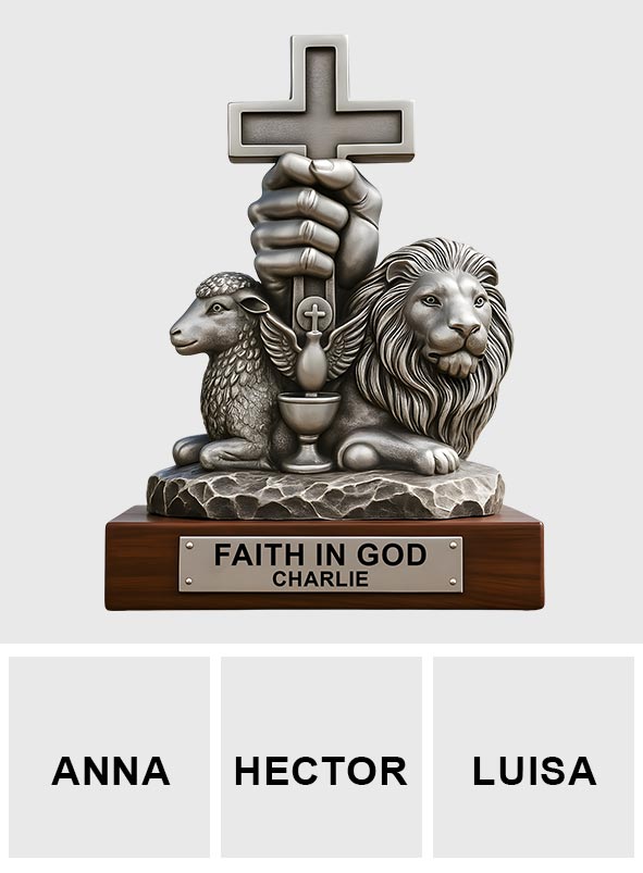 Glaube an Gott – Personalisierte christliche Acrylplakette in individueller Form