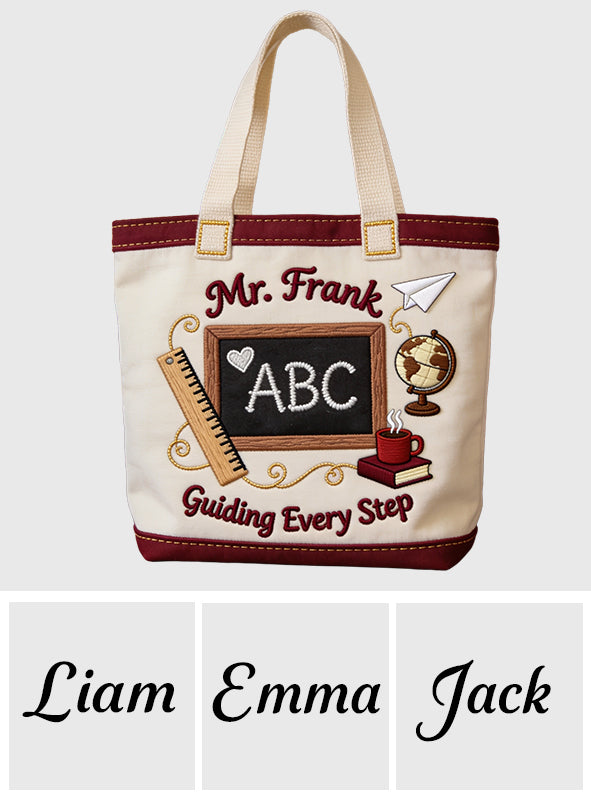 Vintage Teacher - Personalized Teacher Tote Bag