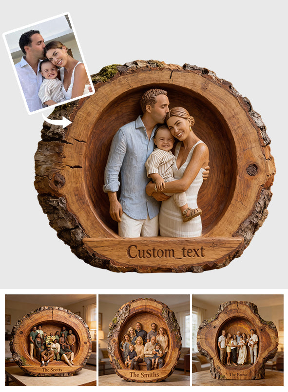 Die beste Familie aller Zeiten – personalisierte Acrylplakette in individueller Familienform