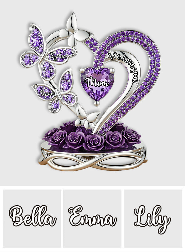 Wir lieben dich – Das perfekte Geschenk für Mama und Oma – personalisierte Acrylplakette in individueller Form für Oma