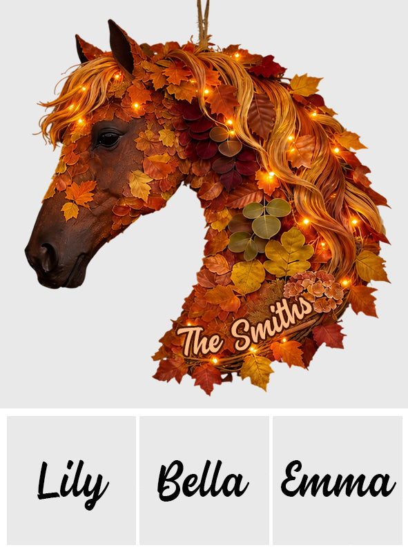 Hello Fall - Personalized Horse LED Light Acrylic Sign