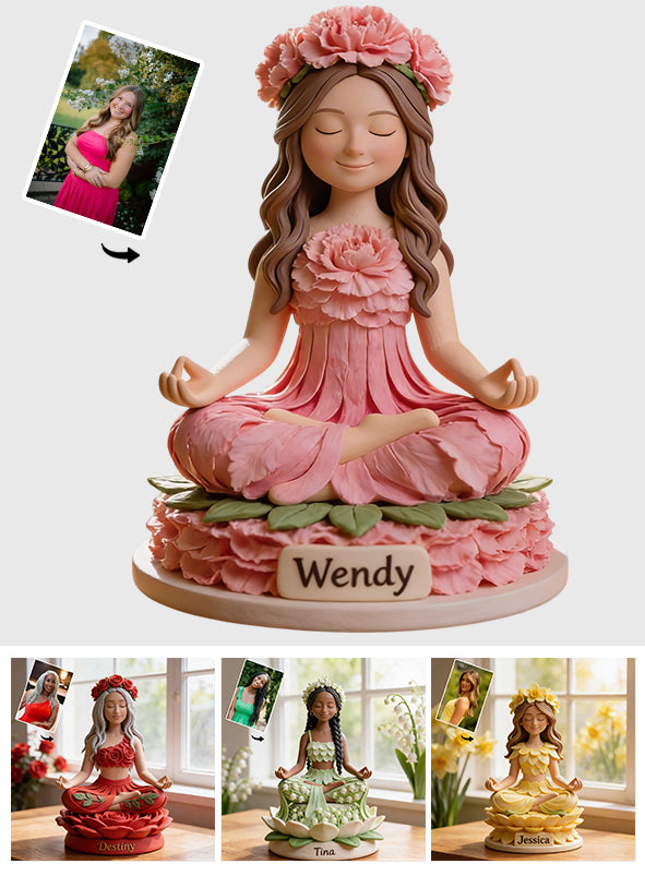 Beliebiges Foto Namaste - Personalisierte Yoga-Acrylplakette in individueller Form