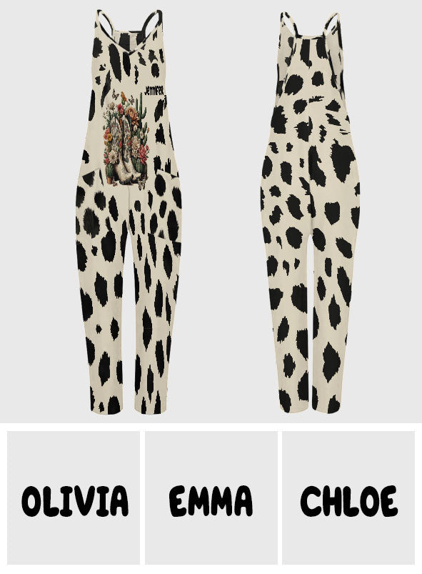 Western-Cowgirl-Stiefel – Personalisierte, locker sitzende Cowgirl-Overalls/Strampler