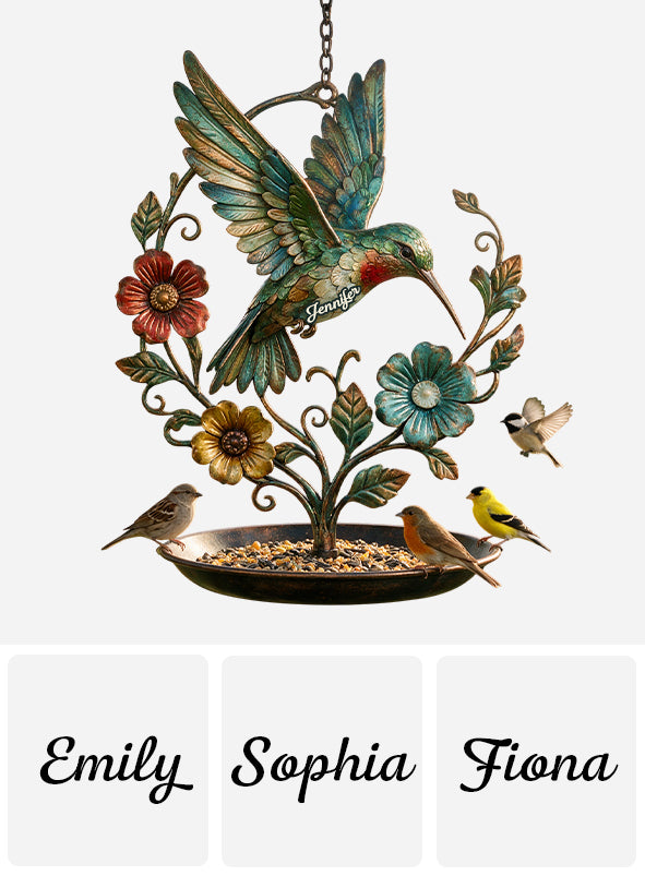 Cute Hummingbird - Personalized Hummingbird Bird Feeder/ Bath
