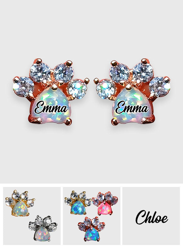 Schmuck mit Hundepfoten – Personalisierte Hunde-Ohrstecker