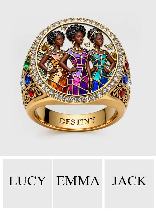 Black History - Personalized African American Signet Ring