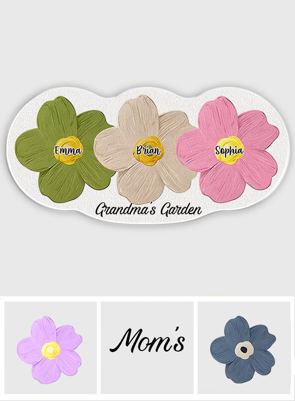 Grandma's / Mom's Garden - Personalized Grandma Shaped Doormat
