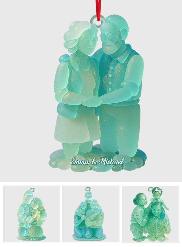 Familie aus Treibglas – Personalisierter Familienschmuck