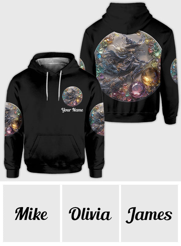 Glitzerhexe – Personalisiertes Hexen-Shirt