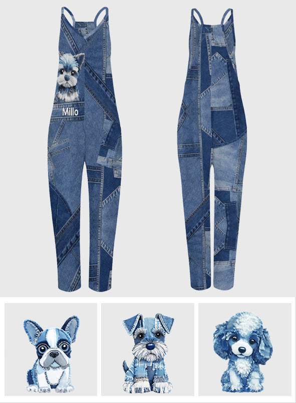 Ich liebe meinen Hund – Personalisierte Hunde-Overalls/Strampler in lockerer Passform