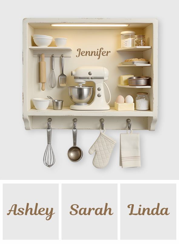 Love Baking - Personalized Baking Custom Shaped Hanging Rack