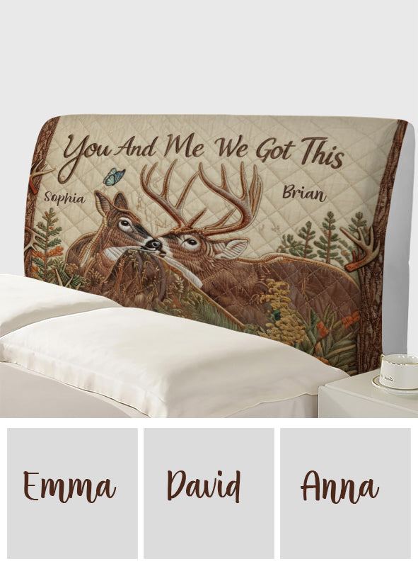 Hirschpaar – Personalisierter Jagd-Kopfteilbezug